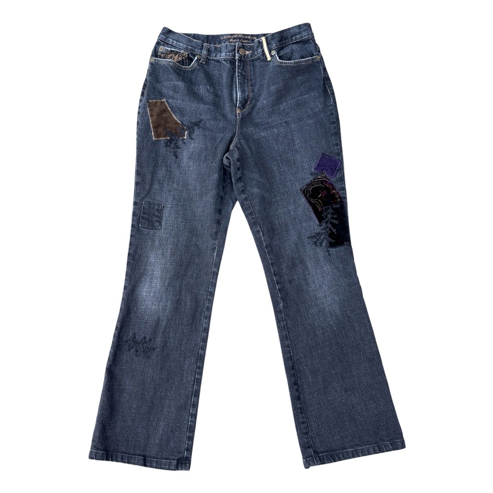 Vintage Y2K Lauren Jeans Co. by Ralph Lauren Patchwork Bootcut Jeans – Size 10